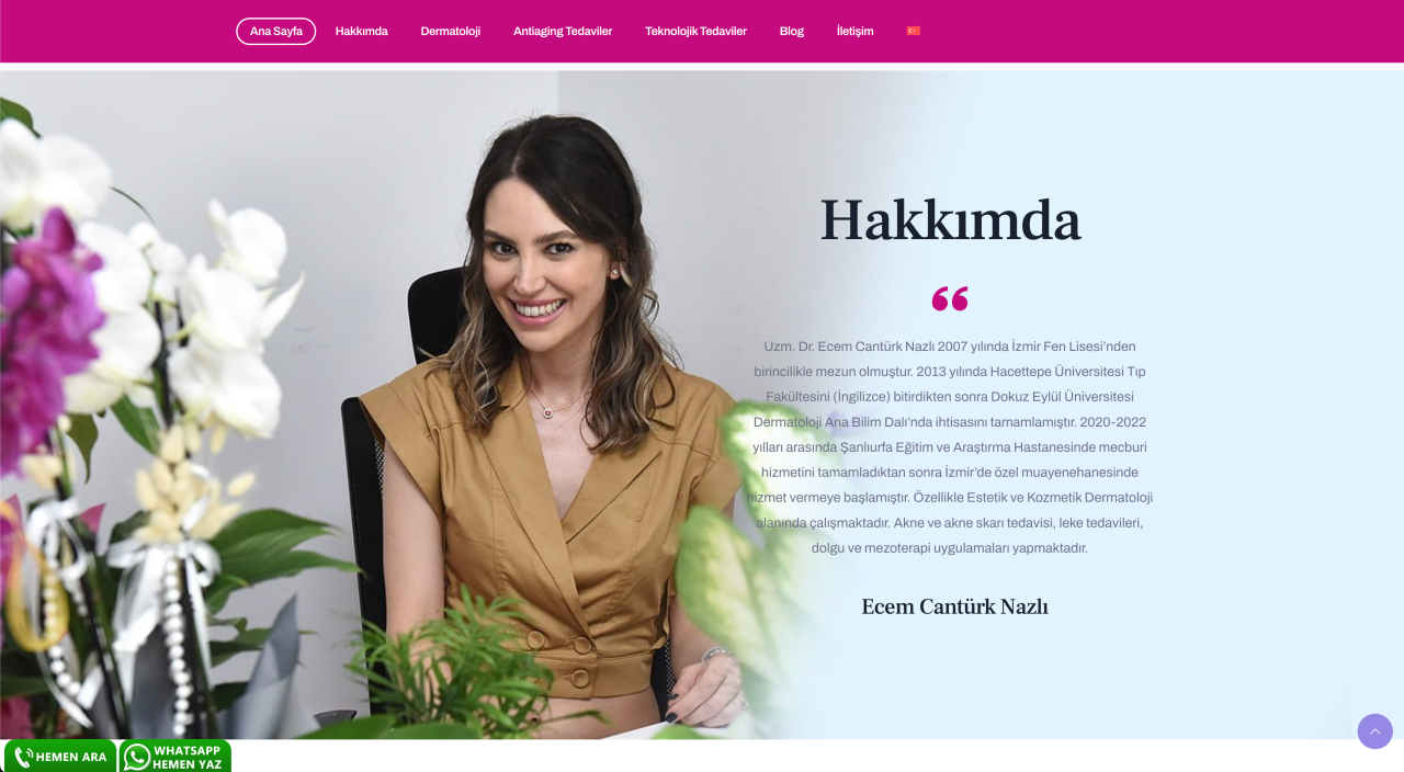 Uzm. Dr. Ecem Cantürk Nazlı: İzmir’de Estetik ve Dermatoloji Alanında Uzman Bir İsim