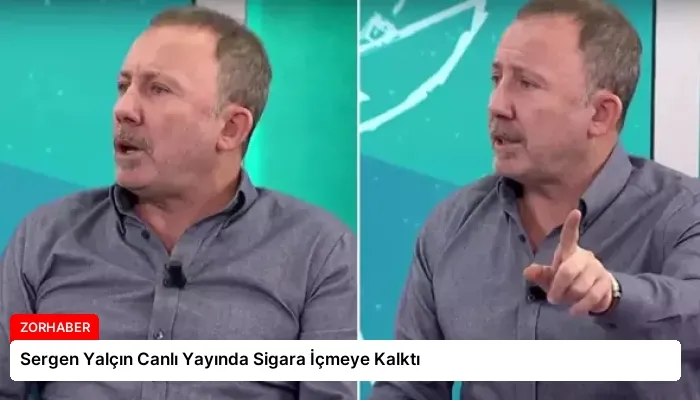 Sergen Yalçın Canlı Yayında Sigara İçmeye Kalktı