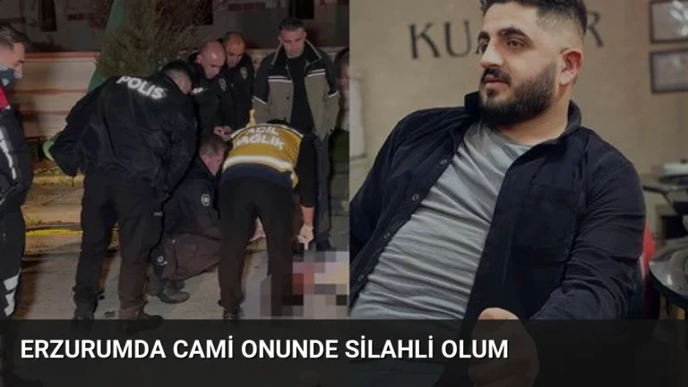 Erzurumda Cami Onunde Silahli Olum