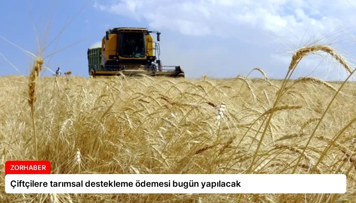 Çiftçilere tarımsal destekleme ödemesi bugün yapılacak