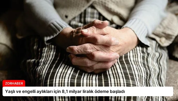 Yaşlı ve engelli aylıkları için 8,1 milyar liralık ödeme başladı