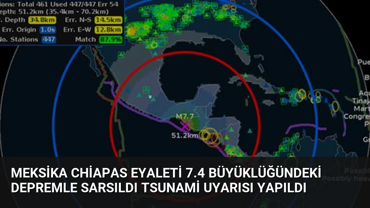 Meksika Chiapas Eyaleti 7.4 Büyüklüğündeki Depremle Sarsıldı Tsunami Uyarısı Yapıldı