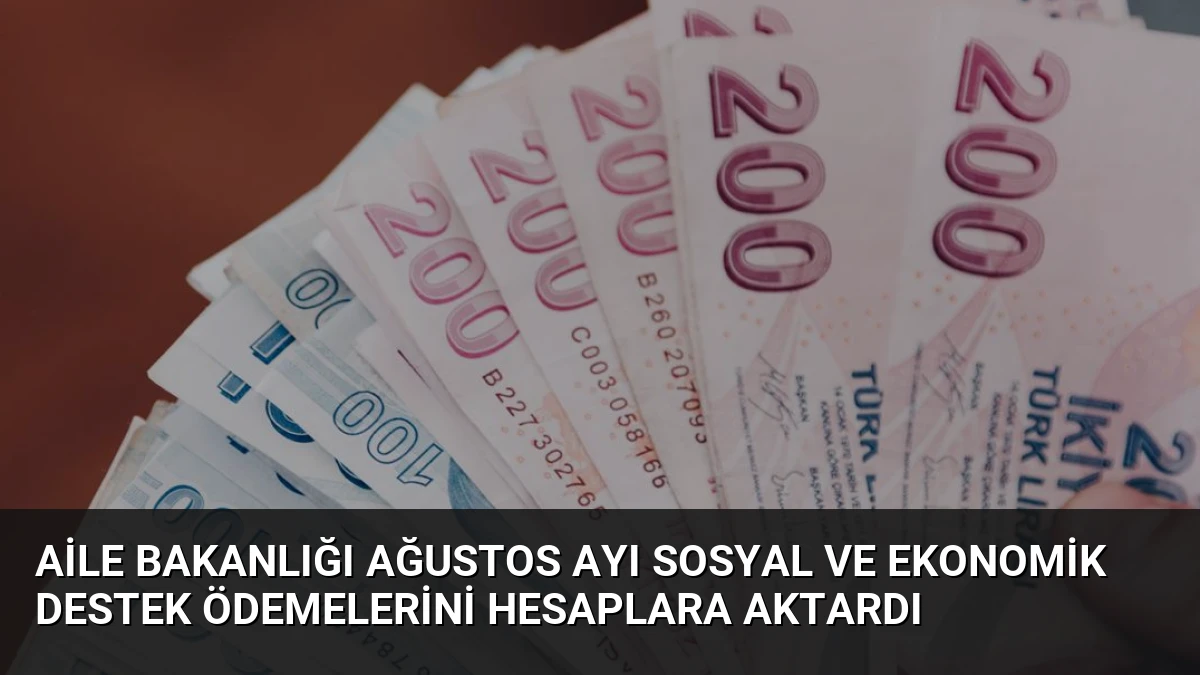 Aile Bakanlığı Ağustos Ayı Sosyal ve Ekonomik Destek Ödemelerini Hesaplara Aktardı